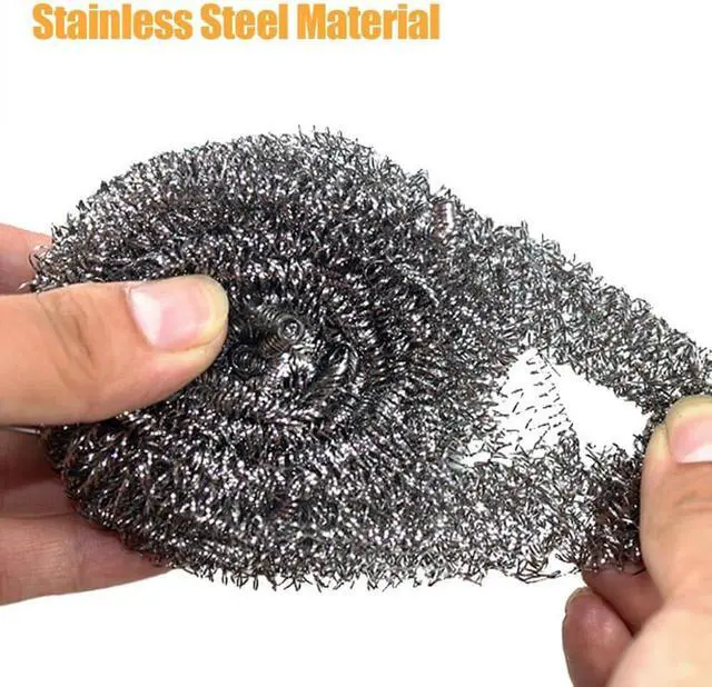 Alt view image 4 of 7 - Stainless Steel Scouring Pads, 20 Pack, Heavy Duty Kitchen Scrubbers for Pots and Pans, Bathroom Cleaning
