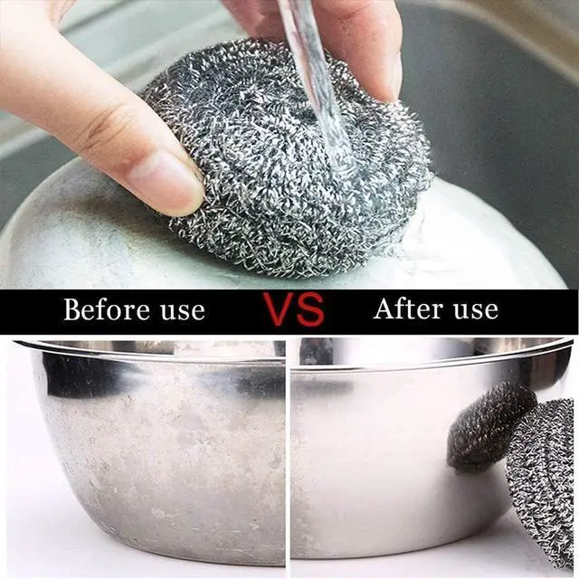 Alt view image 5 of 7 - Stainless Steel Scouring Pads, 20 Pack, Heavy Duty Kitchen Scrubbers for Pots and Pans, Bathroom Cleaning