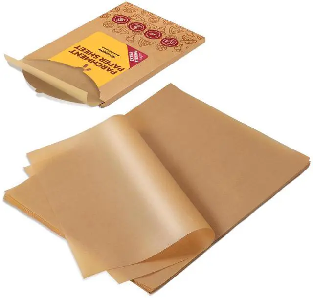 Main image of 120Pcs 8x12 inches Parchment Paper Sheets, Heavy Duty Unbleached Baking Paper, Pre-cut Parchment Paper for Baking, Air Fryer, Grilling, Steaming