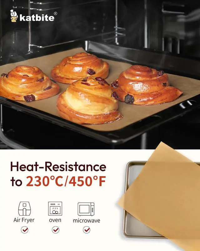 Alt view image 6 of 7 - 120Pcs 8x12 inches Parchment Paper Sheets, Heavy Duty Unbleached Baking Paper, Pre-cut Parchment Paper for Baking, Air Fryer, Grilling, Steaming