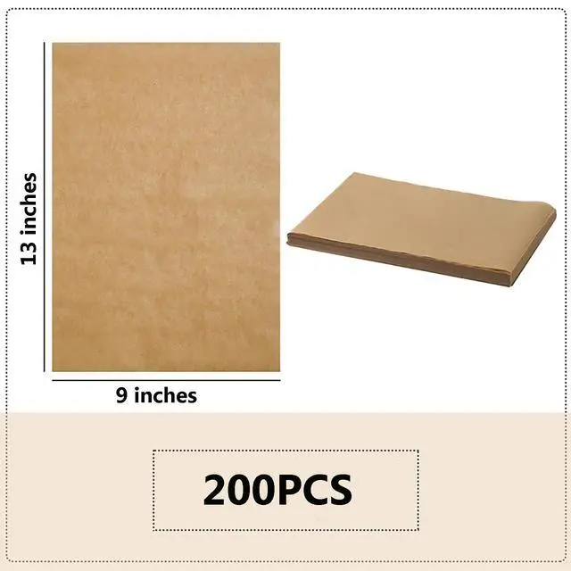 Alt view image 6 of 7 - 200 PCS 9 x 13 Inches Unbleached Parchment Paper Sheets for Baking, Precut Nonstick Baking Paper Squares for Toaster Oven Trays Parchment Paper Liners