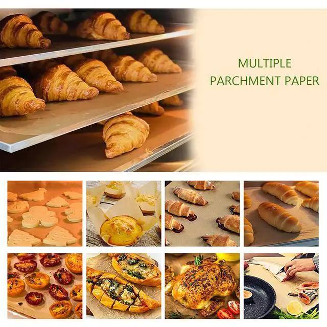 Alt view image 7 of 7 - 200 PCS 9 x 13 Inches Unbleached Parchment Paper Sheets for Baking, Precut Nonstick Baking Paper Squares for Toaster Oven Trays Parchment Paper Liners