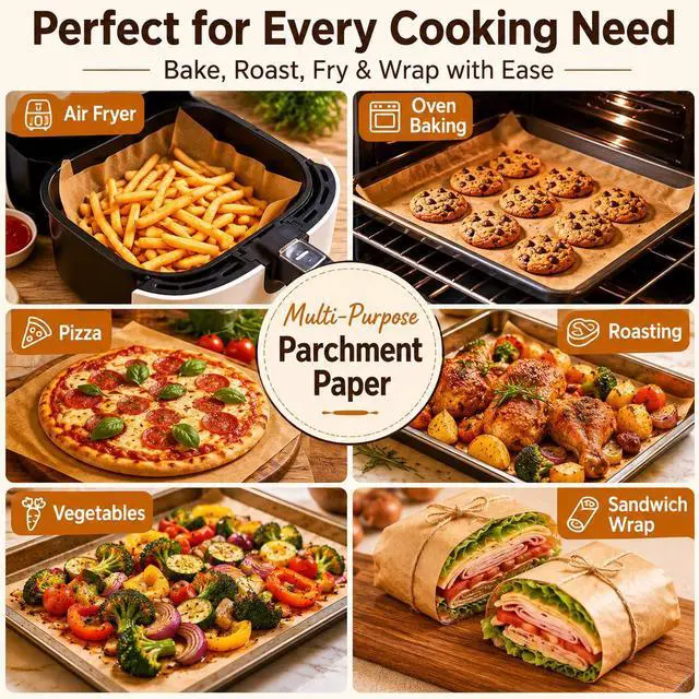 Alt view image 5 of 7 - Parchment Paper Sheets 9x13 Inch, Precut Non-Stick, 150 Count