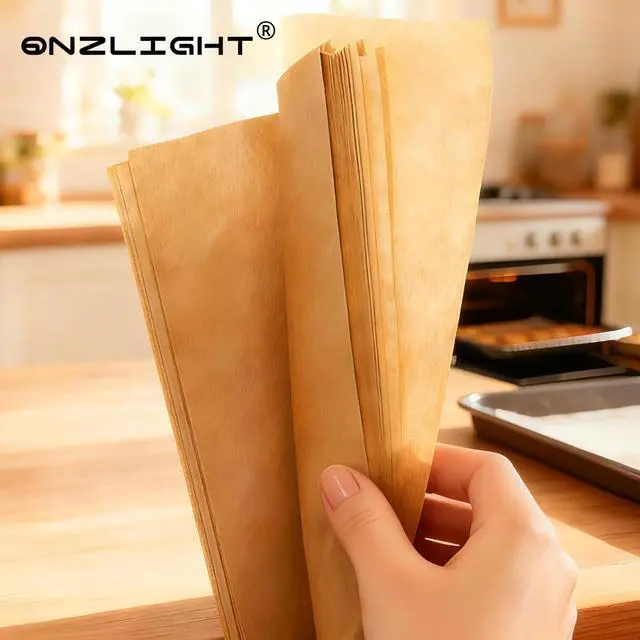 Alt view image 7 of 7 - 100 Sheets Pre-Cut Parchment Paper for Baking, Non Stick Baking Sheets for Cookies, Air Fryer, Roasting Unbleached, Chlorine Free, Heat Resistant Up to 446°F" (10 x 14 inch)