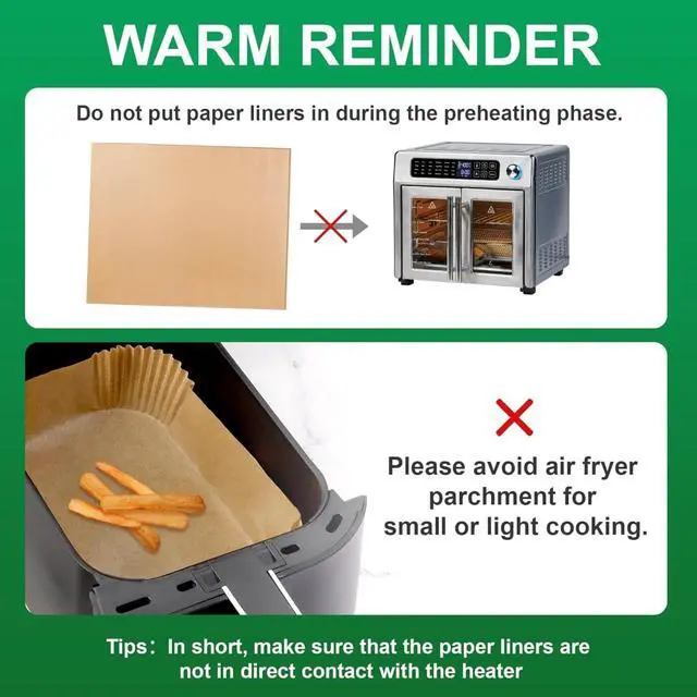 Alt view image 3 of 7 - 100 Pcs Disposable Baking Liners for Ninja French Door Air fry Oven FO101