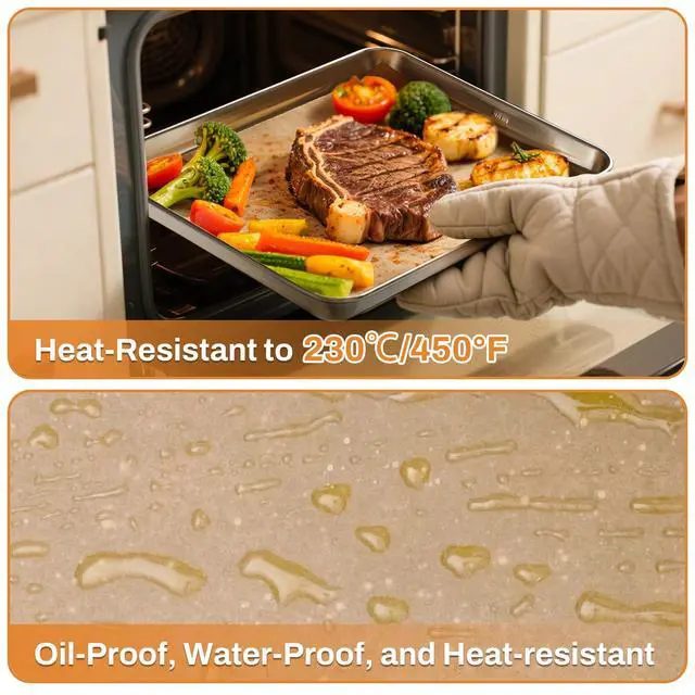 Alt view image 6 of 7 - 200Pcs 9x13 Inch Unbleached Parchment Paper Sheets for Baking, Pre-Cut, Non-Stick Parchment Paper for Baking, Cooking, Grilling, Air Fryer, Half Sheet Baking Sheets for Baking Cookies, Cooking, Oven