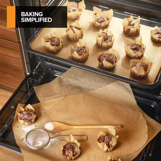 Alt view image 6 of 7 - 200 Ct Unbleached Parchment Paper Sheets, Pre Cut Parchment Paper Sheets for Baking, Air fryer Sheets & Oven Liners FOr cookies, Bread, meat, Pizza (10.7x13.75)