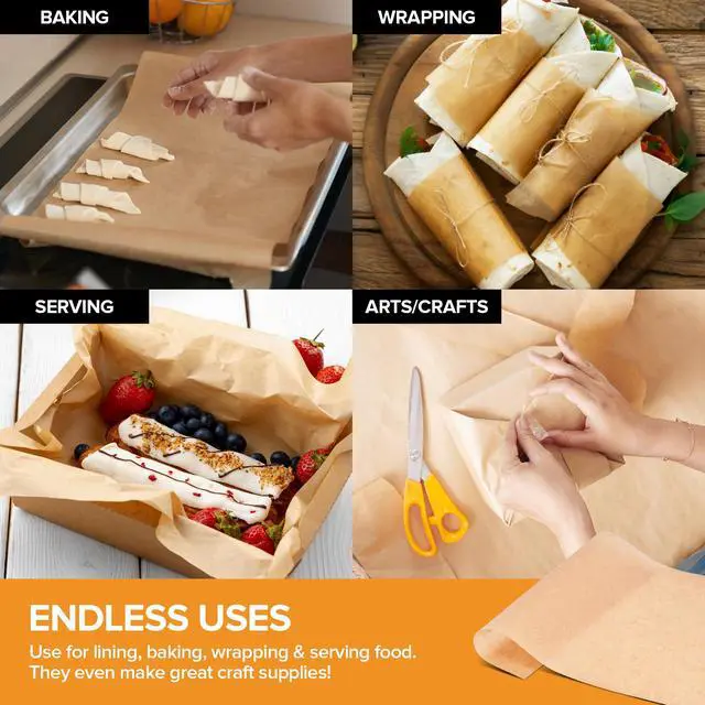 Alt view image 7 of 7 - 150 Ct Unbleached Parchment Paper Sheets, Pop Up Parchment Paper Sheets for Baking, Air fryer Sheets & Oven Liners FOr cookies, Bread, meat, Pizza (9x13)