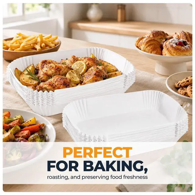 Alt view image 6 of 7 - Precut Prefold Oven Ready Parchment Paper Sheets for Baking - 9x13 Half Roaster Pre-Cut and Pre-Folded Baking Paper Food Grade Non-Toxic Unbleached for Air Fryer, Over, Microwave, Steamer 50 Pack