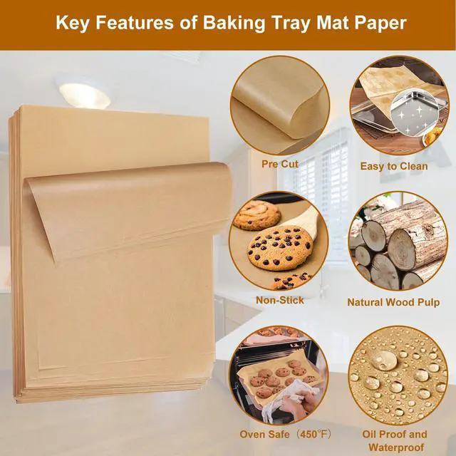 Alt view image 3 of 6 - Parchment Paper Baking Sheets 300ct 12"x16" PreCut