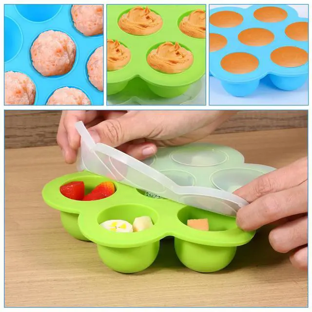 Alt view image 4 of 7 - 2 Pack Egg Bites Silicone Mold, Air Fryer Egg Mold, Sous Vide Egg Bite Maker Instant Pot Egg Bite Molds for Cooking Air Fryer Accessories