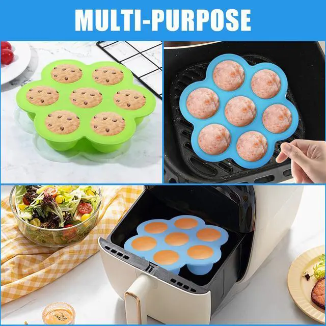 Alt view image 7 of 7 - 2 Pack Egg Bites Silicone Mold, Air Fryer Egg Mold, Sous Vide Egg Bite Maker Instant Pot Egg Bite Molds for Cooking Air Fryer Accessories