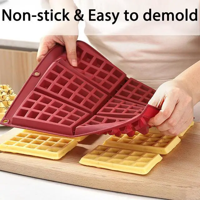 Alt view image 3 of 7 - Silicone Waffle Baking Mold Tray, 6-Cavity, 25 x 29.2 cm