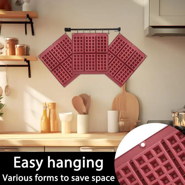 Alt view image 5 of 7 - Silicone Waffle Baking Mold Tray, 6-Cavity, 25 x 29.2 cm
