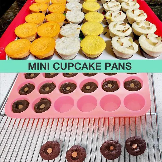 Alt view image 7 of 7 - Silicone Mini Muffin Pan, 24 Cups Cupcake Pan, 2PCS