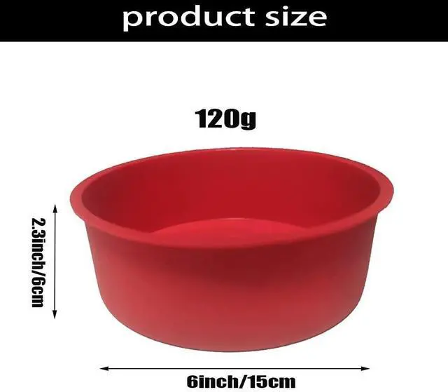 Alt view image 3 of 6 - 2pcs 6 Inch Silicone Cake Pan for Baking, Round Cake Molds Pan Silicone Baking Molds Non-Stick Quick Release Suitable for Cheesecake Chocolate Cake Brownie Cake puddings