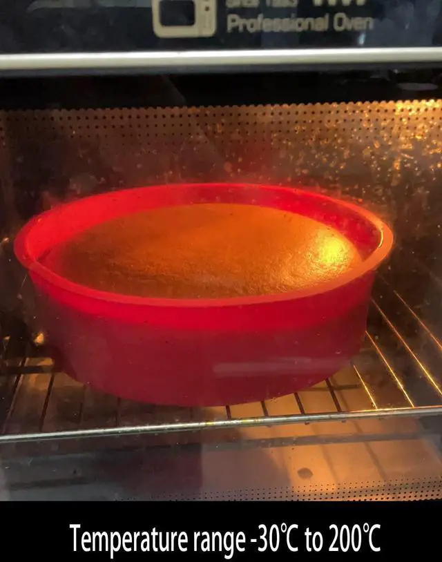 Alt view image 6 of 6 - 2pcs 6 Inch Silicone Cake Pan for Baking, Round Cake Molds Pan Silicone Baking Molds Non-Stick Quick Release Suitable for Cheesecake Chocolate Cake Brownie Cake puddings