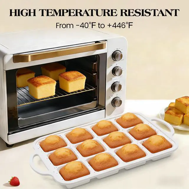 Alt view image 7 of 7 - Mini Brownie Pan with Dividers, 12 Cup Square, Cream