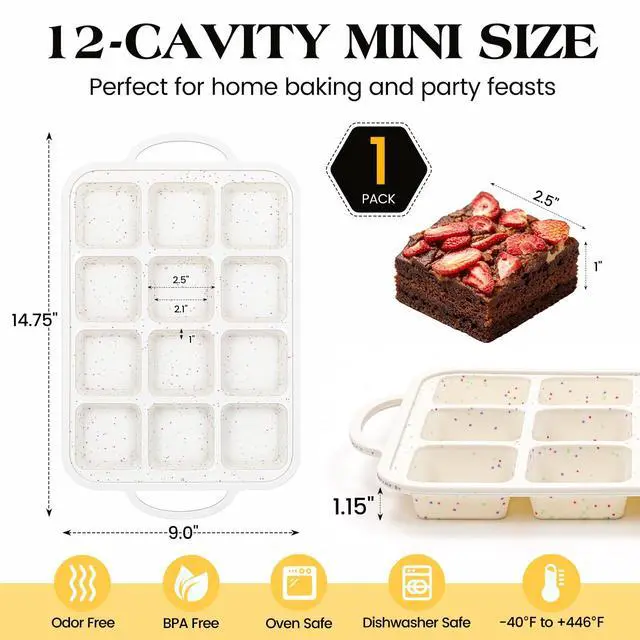 Alt view image 4 of 7 - Silicone Brownie Pan with Dividers, 1 Pack with Metal Frame