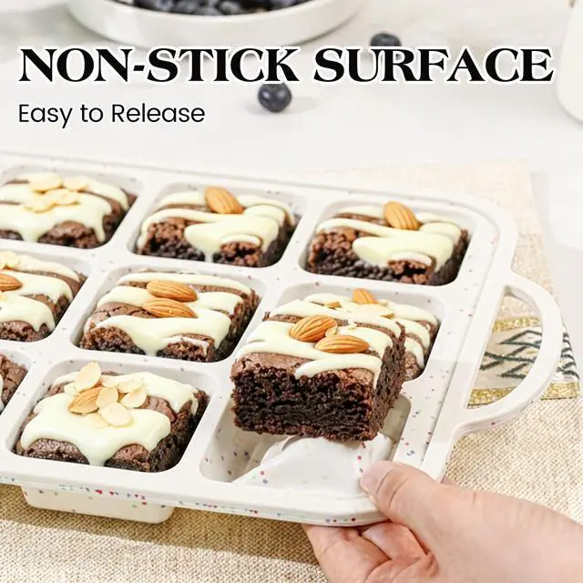 Alt view image 6 of 7 - Silicone Brownie Pan with Dividers, 1 Pack with Metal Frame