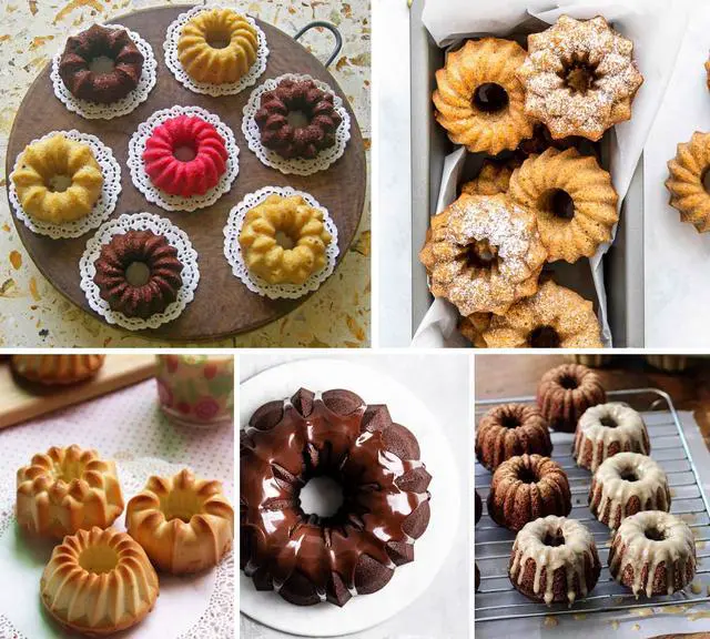 Alt view image 7 of 7 - 6-Cavity Fluted Tube Cake Pan,3Pcs Silicone Cake Pan, Non-stick Mix Mini Baking Mold for Cupcake Cornbread Brownie Jello