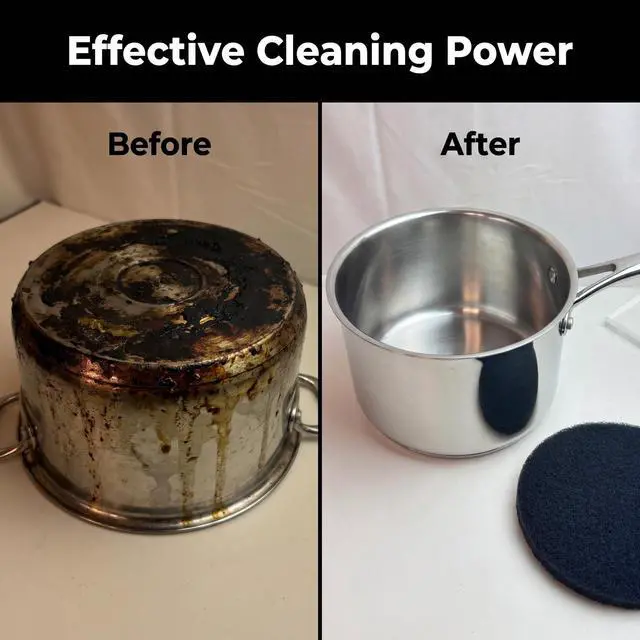 Alt view image 5 of 7 - Steeli Sponge for Stainless Steel, Effortlessly Cleans Burnt Food - No Scratch, Safe for Nonstick Cookware, Reusable Kitchen Scrubbing Pad, Steeli 3 Pack