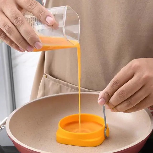Alt view image 3 of 7 - Yelleow Fried Egg High Temperature Resistance Flexible Food Grade Double-sided Square Round Egg Fryer Mould for Home Fried Egg RingSpecialty CookwareEggs Poachers