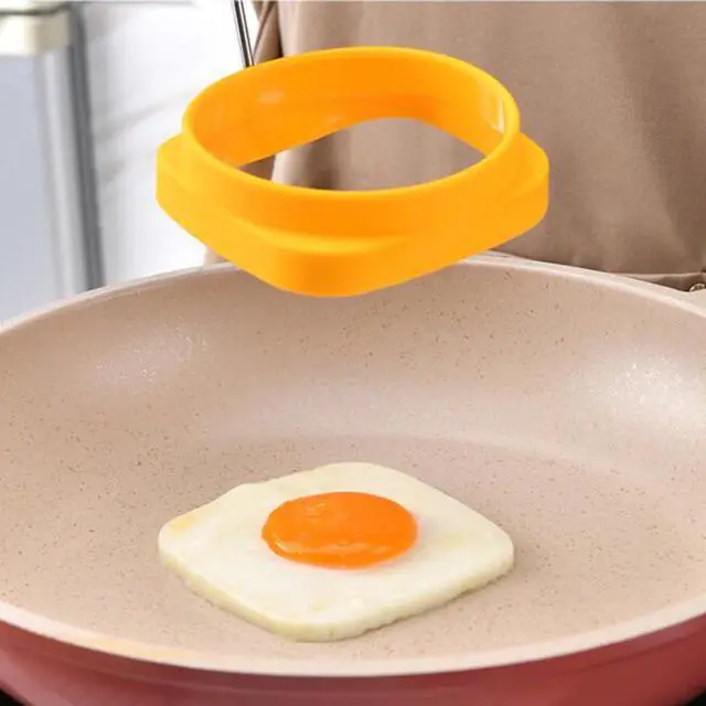 Alt view image 5 of 7 - Yelleow Fried Egg High Temperature Resistance Flexible Food Grade Double-sided Square Round Egg Fryer Mould for Home Fried Egg RingSpecialty CookwareEggs Poachers