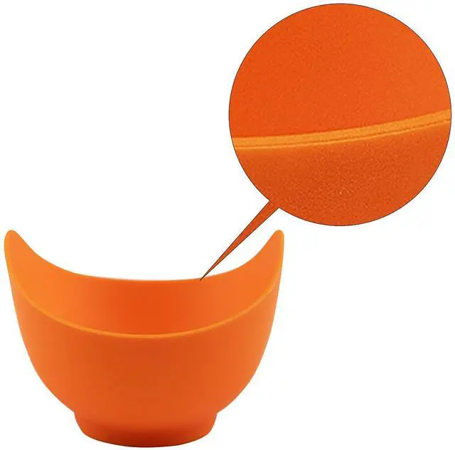 Alt view image 3 of 5 - 4 Pack Egg Poacher, BPA Free Silicone Egg Poachers, Egg Cups for Air Fryer, Thickened Stable Egg Cooker with Extra Oil Brush