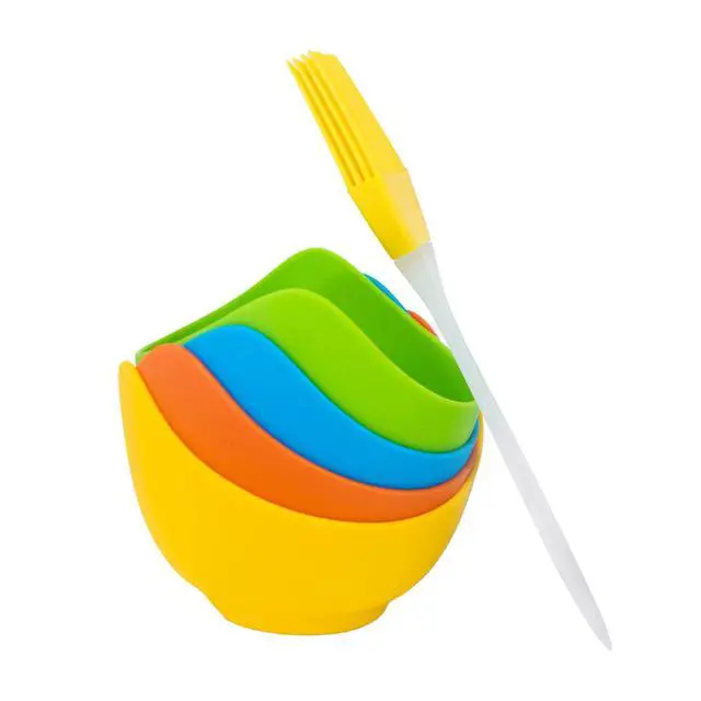 Alt view image 5 of 5 - 4 Pack Egg Poacher, BPA Free Silicone Egg Poachers, Egg Cups for Air Fryer, Thickened Stable Egg Cooker with Extra Oil Brush