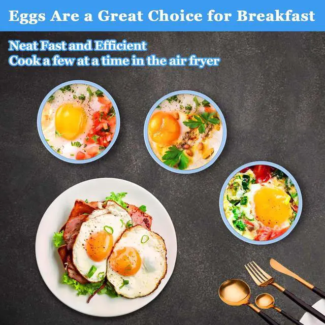 Alt view image 3 of 7 - Silicone Air Fryer Egg Mold,Air Fryer Safe Dishes Bowl,BPA Free
