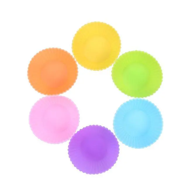 Alt view image 3 of 7 - Mini Silicone Muffin Cups, 24 Pack Reusable Cupcake Molds, Plum Blossom