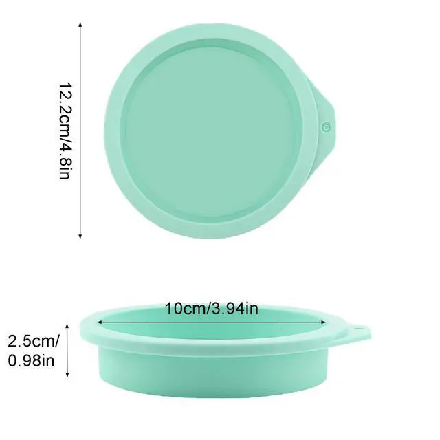 Alt view image 2 of 7 - 4 Pcs Air Fryer Egg Molds, Silicone Non-Stick Muffin and Toast Maker, 4 Inch Air Fryer Muffin Pans for Burger Buns, Pancakes, Air Fryer Accessories (Green)