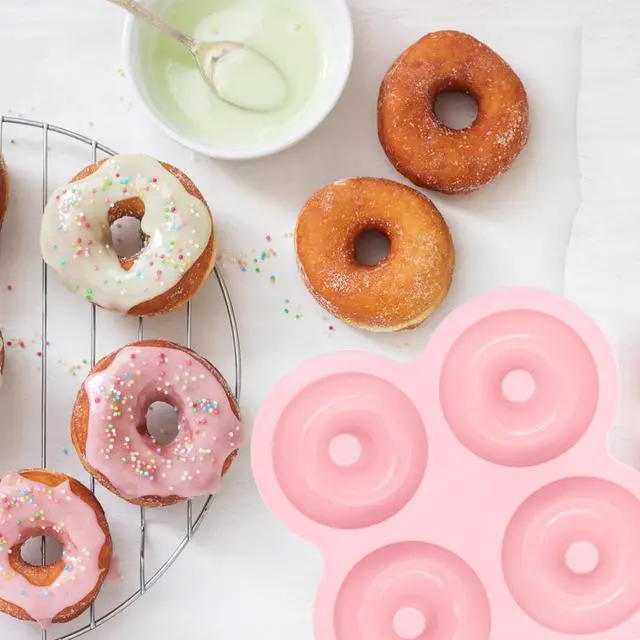 Alt view image 2 of 6 - Air Fryer Donut Mold, 2-Pack Silicone Non-Stick for Baking