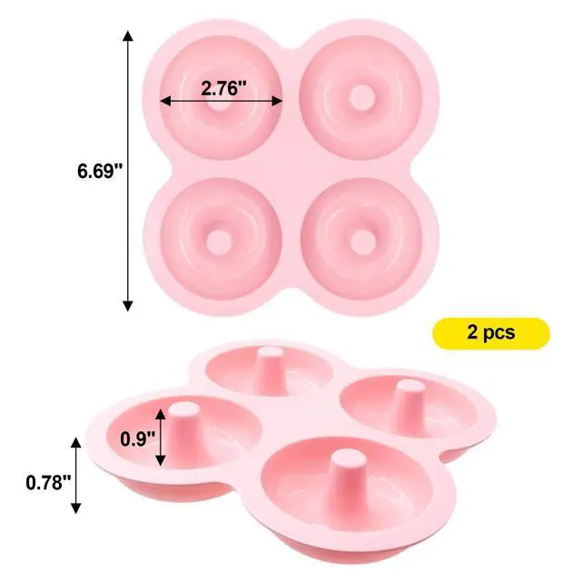 Alt view image 4 of 6 - Air Fryer Donut Mold, 2-Pack Silicone Non-Stick for Baking