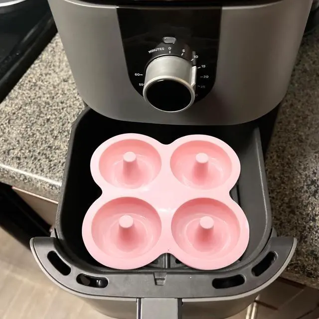 Alt view image 6 of 6 - Air Fryer Donut Mold, 2-Pack Silicone Non-Stick for Baking