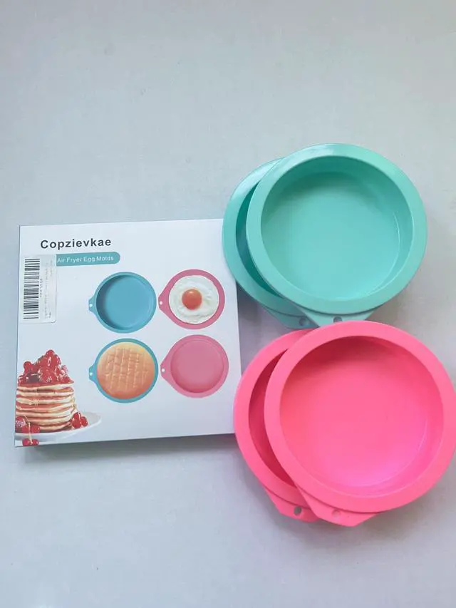 Alt view image 7 of 7 - 4PCS Air Fryer Egg Mold, 4" Silicone Egg Molds Eggs Bites Silicone Mold