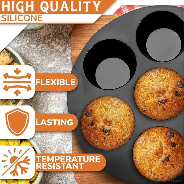 Alt view image 3 of 7 - Silicone Muffin Pan, Non-Stick Cupcake Mold for Air Fryer, 7 Cups