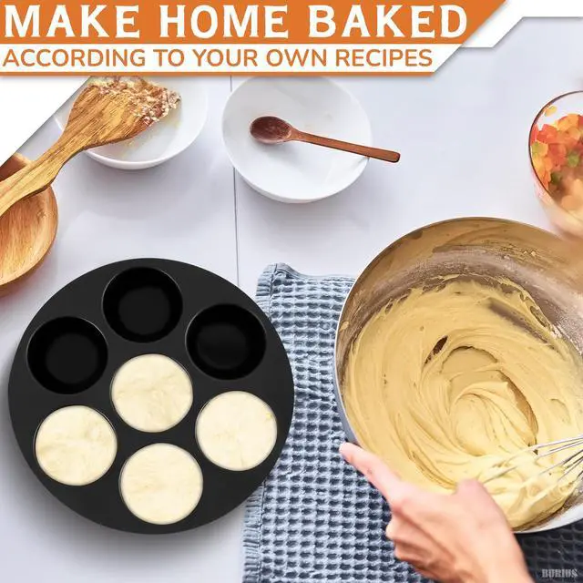 Alt view image 6 of 7 - Silicone Muffin Pan, Non-Stick Cupcake Mold for Air Fryer, 7 Cups