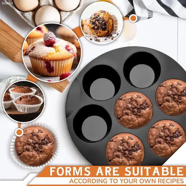 Alt view image 7 of 7 - Silicone Muffin Pan, Non-Stick Cupcake Mold for Air Fryer, 7 Cups