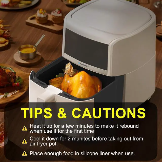 Alt view image 7 of 7 - 2 Pack Silicone Air Fryer Liners Reusable, 7.1 Inch Airfryer Liner 4-7 QT Square Air Fryer Liners Silicone Pot Oven Liner Baking Tray, AirFryer Basket Mat Bowl Accessories