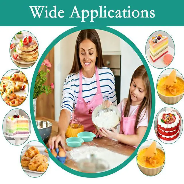 Alt view image 5 of 7 - 4Pcs Air Fryer Egg Molds - Silicone Egg Bites Molds 4 Inch, Non-Stick Air Fryer Accessories, Reusable Round Baking Mold for Muffin Cake Egg Tart Microwave Oven Dishwasher Safe