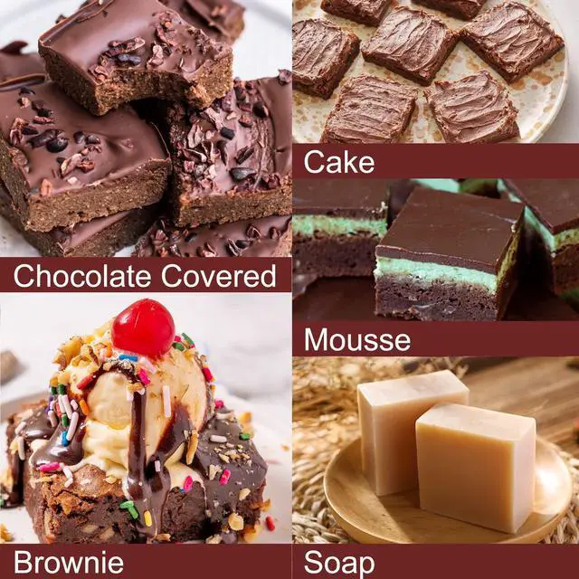 Alt view image 3 of 4 - Silicone Brownie Pan - 2 Pcs 4-Cavity Non-stick Square Baking Molds, Perfect for Chocolate Covered, Cornbread, S'mores, Muffin and Cakes, Air Fryer Accessories