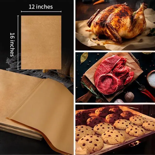 Alt view image 2 of 7 - Daihuiwen 200 Pcs Parchment Paper Baking Sheets, 12x16 Inch Precut Non-Stick Unbleached, Heavy Duty for Baking Grilling Air Fryer Steaming, Fit for Half Sheet Pans