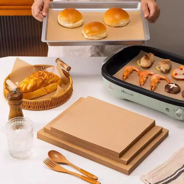 Alt view image 5 of 7 - Daihuiwen 200 Pcs Parchment Paper Baking Sheets, 12x16 Inch Precut Non-Stick Unbleached, Heavy Duty for Baking Grilling Air Fryer Steaming, Fit for Half Sheet Pans