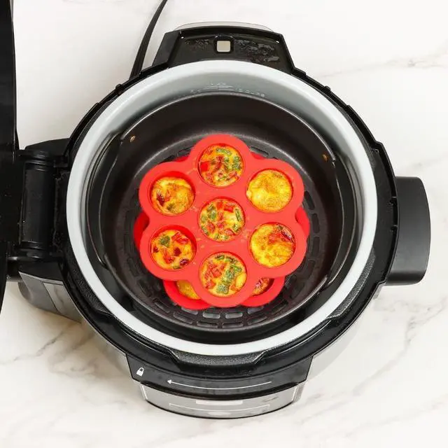 Alt view image 2 of 4 - Egg Bites Tray with Lid | Silicone Molds for Instant Pot, Air Fryer, and Oven | Egg Bite for Pressure Cooker | Dishwasher Safe