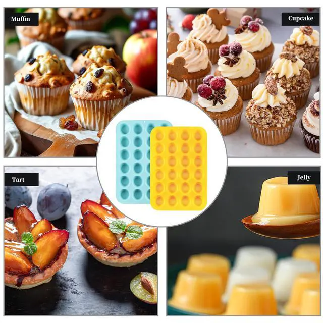 Alt view image 4 of 7 - 2PCS Silicone Mini Muffin Pan, 24 Cups Nonstick Mini Cupcake Pan for Baking, BPA Free and Dishwasher Safe, Great for Making Muffin Cakes, Tart, Bread and Egg Bites