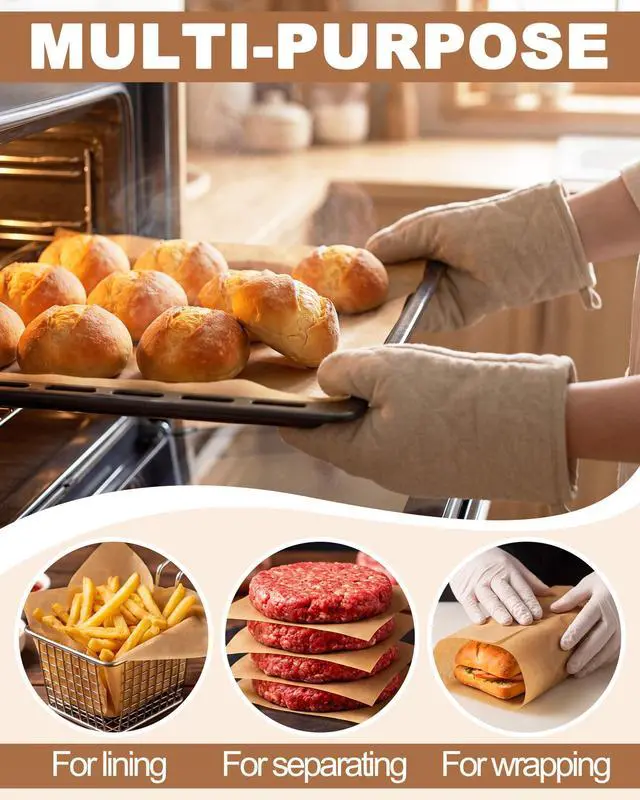 Alt view image 6 of 7 - Unbleached Parchment Paper Roll, 15 x 210 ft, 260 Sq.Ft, Non-Stick