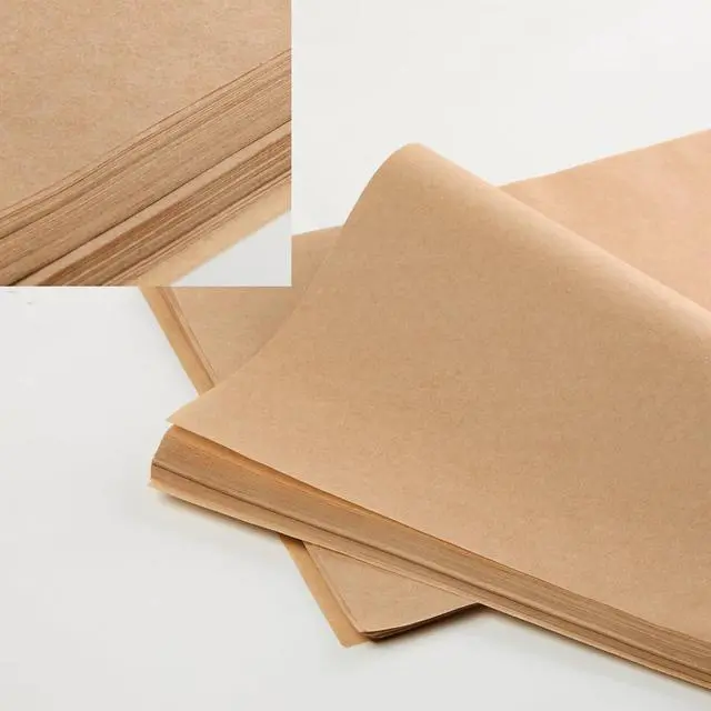 Alt view image 3 of 5 - 100 Pcs Non-Stick Baking Parchment Paper Sheets 9×13Inch Dual-Sided Silicone Coated Oven Liners for Cooking Roasting Grilling and Air Fryer Use