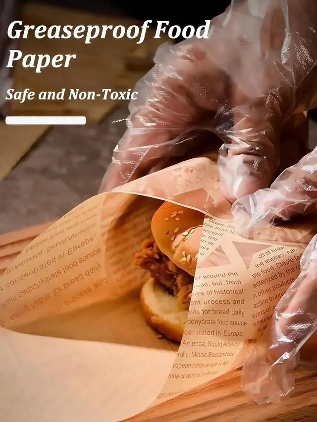 Alt view image 4 of 7 - 100PCS 10x10 Inch Parchment Paper Sheets, Non-Stick, Grease Resistant, Food Basket Liners, Sandwich Wrapping Paper for Oven, Air Fryer